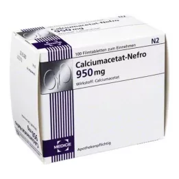 CALCIUMACETAT NEFRO 950 mg filmdragerade tabletter, 100 st