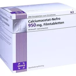 CALCIUMACETAT NEFRO 950 mg filmdragerade tabletter, 200 st