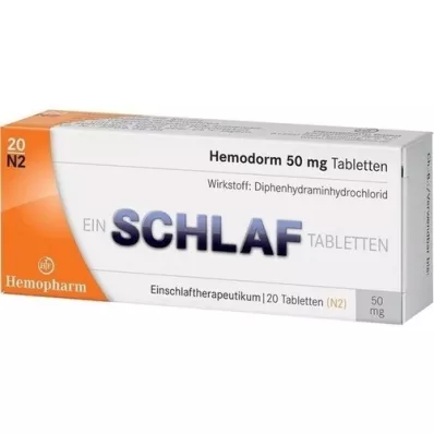 HEMODORM 50 mg sömntabletter, 20 st
