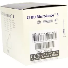 BD MICROLANCE Kanyl 22 G 1 1/4 0,7x30 mm, 100 st