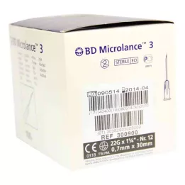 BD MICROLANCE Kanyl 22 G 1 1/4 0,7x30 mm, 100 st