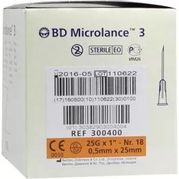 BD MICROLANCE Kanyl 25 G 1 0,5x25 mm, 100 st