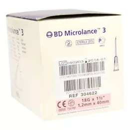 BD MICROLANCE Kanyl 18 G 1 1/2 40 mm trans., 100 st