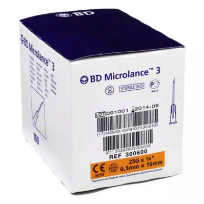 BD MICROLANCE Kanyl 25 G 5/8 0,5x16 mm, 100 st