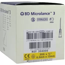 BD MICROLANCE Kanyl 30 G 1/2 0,29x13 mm, 100 st