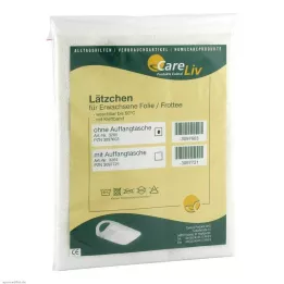 LÄTZCHEN Förlängd folie/towelling vit med kardborreband, 1 st