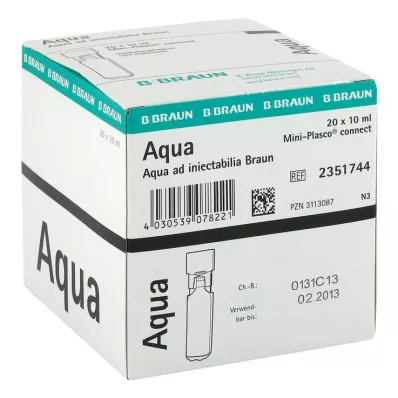 AQUA AD injectabilia Miniplasco connect Inj. lösning, 20X10 ml AQUA AD injectabilia Miniplasco connect Inj. lösning, 20X10 ml