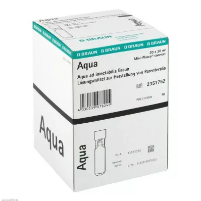 AQUA AD injectabilia Miniplasco connect Inj. lösning, 20X20 ml