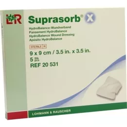 SUPRASORB X HydroBalance sårförband 9x9 cm, 5 st