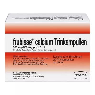 FRUBIASE CALCIUM T Drickampuller, 20 st FRUBIASE CALCIUM T Drickampuller, 20 st