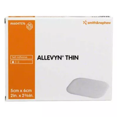 ALLEVYN Tunt 5x6 cm tunt sårförband, 10 st