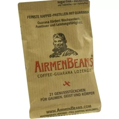 AIRMENBEANS Finest kaffepastiller med guarana, 21 st