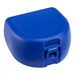 PROTHESEN ZAHNSPANGENBOX universal mörkblå, 1 st