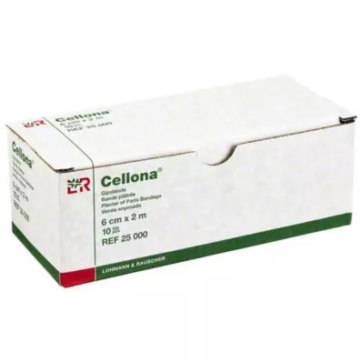 CELLONA Gipsförband 6 cmx2 m, 2X5 st