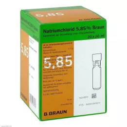 NATRIUMCHLORID 5,85% brun MPC Infusionslösning, 20X20 ml
