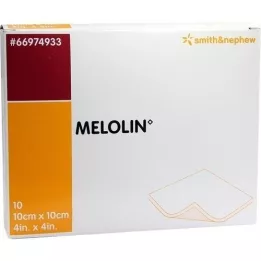 MELOLIN 10x10 cm sårförband sterila, 10 st