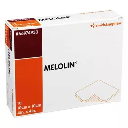 MELOLIN 10x10 cm sårförband sterila, 10 st