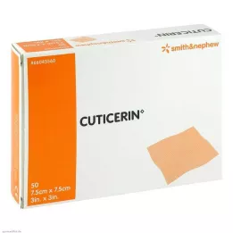 CUTICERIN 7,5x7,5 cm gasbinda med salvöverdrag, 50 st