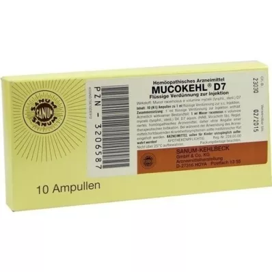 MUCOKEHL Ampuller D 7, 10X1 ml