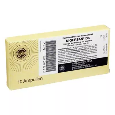 NIGERSAN D 6 Ampuller, 10X1 ml NIGERSAN D 6 Ampuller, 10X1 ml