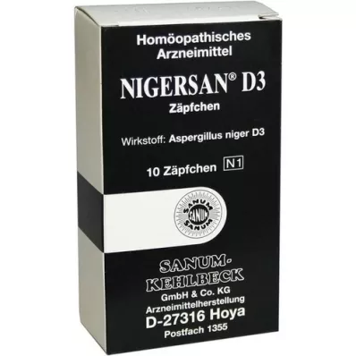 NIGERSAN D 3 Suppositorier, 10 st