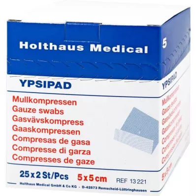 MULLKOMPRESSEN Ypsipad 5x5 cm steril 8x, 25X2 st