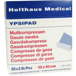 MULLKOMPRESSEN Ypsipad 10x10 cm steril 8x, 25X2 st