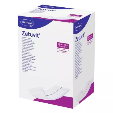 ZETUVIT Absorberande kompresser sterila 20x40 cm, 5 st