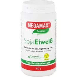 MEGAMAX Sojaprotein vaniljpulver, 400 g