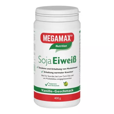 MEGAMAX Sojaprotein vaniljpulver, 400 g MEGAMAX Sojaprotein vaniljpulver, 400 g