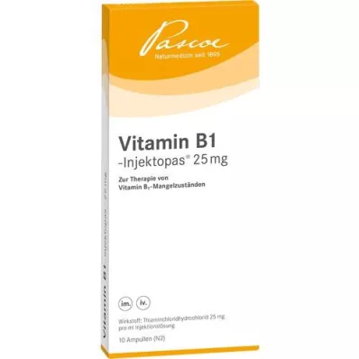 VITAMIN B1 INJEKTOPAS 25 mg injektionsvätska, lösning, 10X1 ml