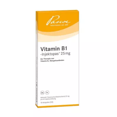 VITAMIN B1 INJEKTOPAS 25 mg injektionsvätska, lösning, 10X1 ml VITAMIN B1 INJEKTOPAS 25 mg injektionsvätska, lösning, 10X1 ml