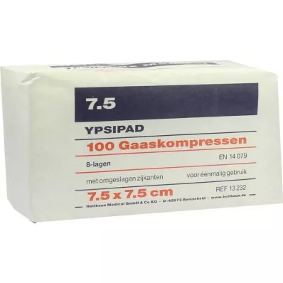 MULLKOMPRESSEN Ypsipad 7,5x7,5 cm icke-steril 8x, 100 st