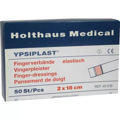 FINGERVERBAND Ypsiplast 2x18 cm elastisk hud, 50 st FINGERVERBAND Ypsiplast 2x18 cm elastisk hud, 50 st