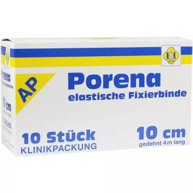 PORENA Elastiskt gasbinda 10 cm vit utan cellplast, 10 st PORENA Elastiskt gasbinda 10 cm vit utan cellplast, 10 st
