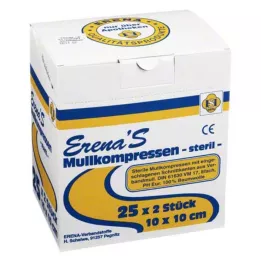 ERENA Gasvävskompress 10x10 cm steril 8x, 25X2 st