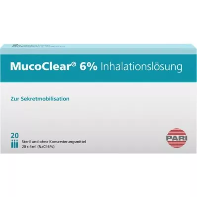 MUCOCLEAR 6 % NaCl inhalationslösning, 20X4 ml