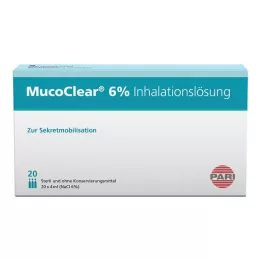 MUCOCLEAR 6 % NaCl inhalationslösning, 20X4 ml