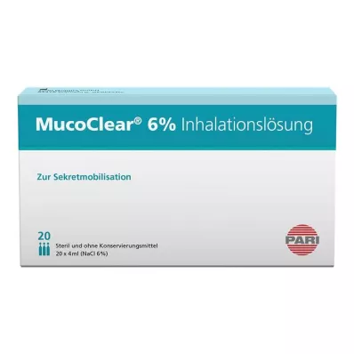 MUCOCLEAR 6 % NaCl inhalationslösning, 20X4 ml