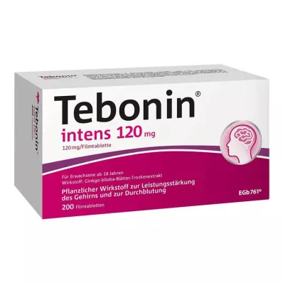 TEBONIN intensiva 120 mg filmdragerade tabletter, 200 st TEBONIN intensiva 120 mg filmdragerade tabletter, 200 st