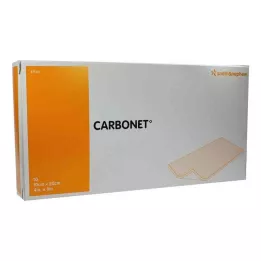 CARBONET 10x20 cm luktabsorberande sårförband med aktivt kol, 10 st