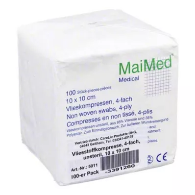 VLIESSTOFF-KOMPRESSEN icke-steril 10x10 cm 4-faldig, 100 st VLIESSTOFF-KOMPRESSEN icke-steril 10x10 cm 4-faldig, 100 st