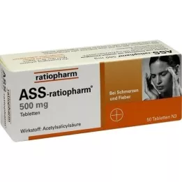 ASS-ratiopharm 500 mg tabletter, 50 st