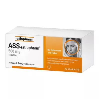 ASS Ratiopharm 500 mg tabletter, 50 st ASS Ratiopharm 500 mg tabletter, 50 st