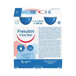 FRESUBIN 5 kcal SHOT Neutral lösning, 4X120 ml