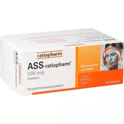 ASS-ratiopharm 500 mg tabletter, 100 st