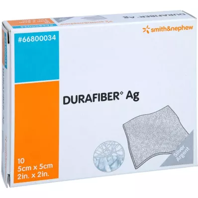 DURAFIBER Ag 5x5 cm förband, 10 st