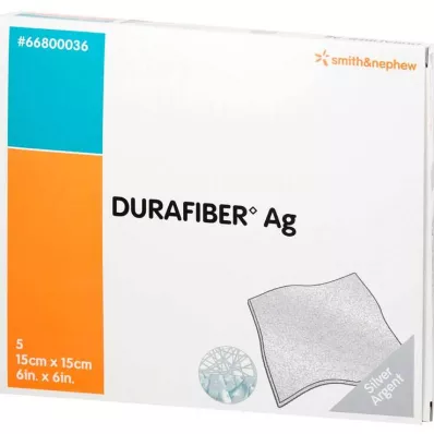 DURAFIBER Ag 15x15 cm förband, 5 st