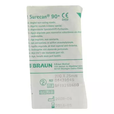 Surecan kanyl 20 Gx25 mm vinklad (1 st) Surecan kanyl 20 Gx25 mm vinklad (1 st)