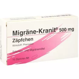 MIGRÄNE KRANIT 500 mg suppositorium, 10 st